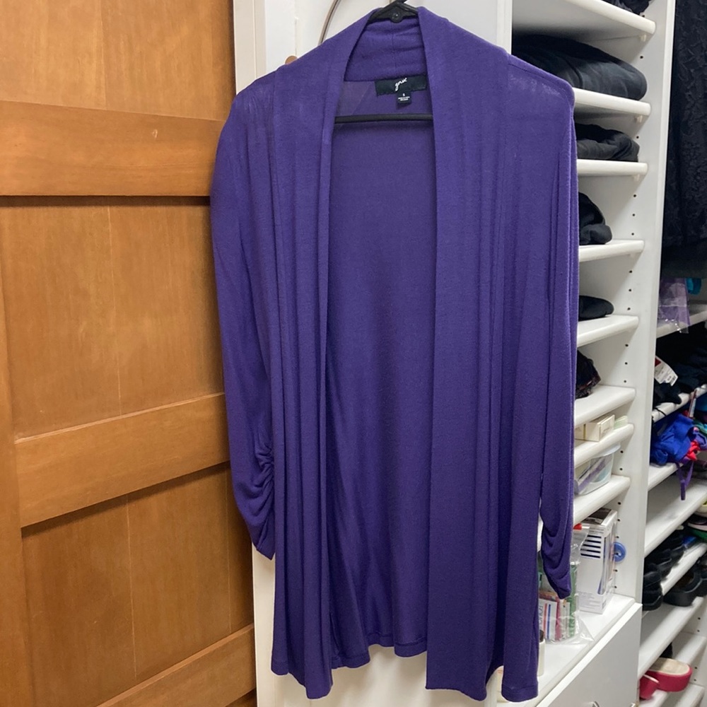 Lightweight purple cardigan